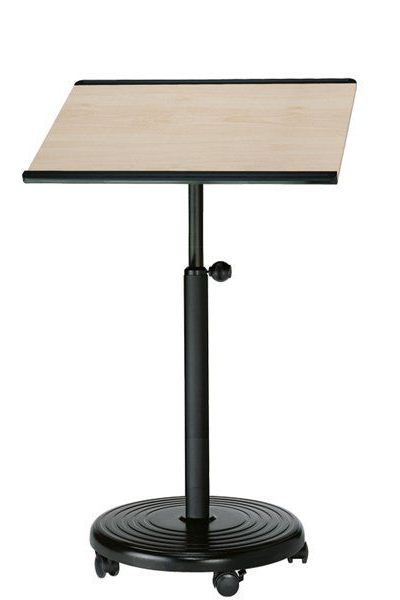 OfficePlus Steh-Sitz-Rolls mit rechteckiger Pultplatte, Farbe Platte und Gestell wählbar